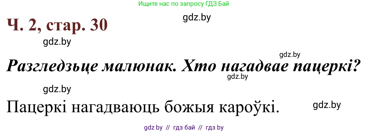Літаратурнае чытанне, 2 класс Учебник, авторы: Антонава Надзея Уладзіславаўна, Буторына Ірына Аляксандраўна, Галяш Галіна Аксеньеўна, издательство Нацыянальны інстытут адукацыі, Минск, 2021, жёлтого цвета, Часть 2, страница 30, Решение